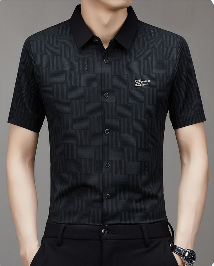 Eclipsed Grid Luxe Stitchless Shirt