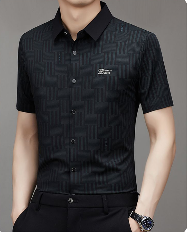 Eclipsed Grid Luxe Stitchless Shirt