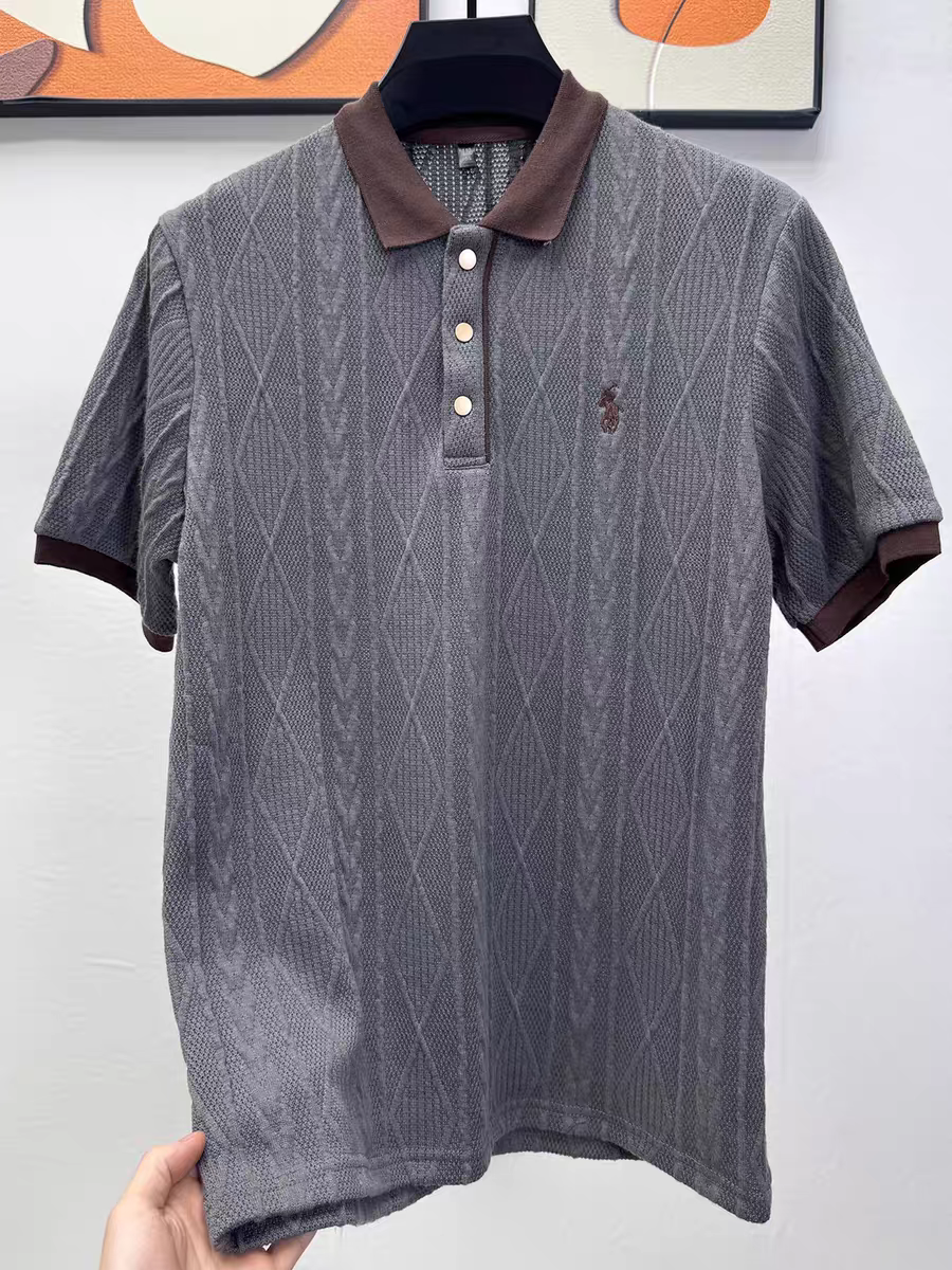 Ashen Crest Knit Polo