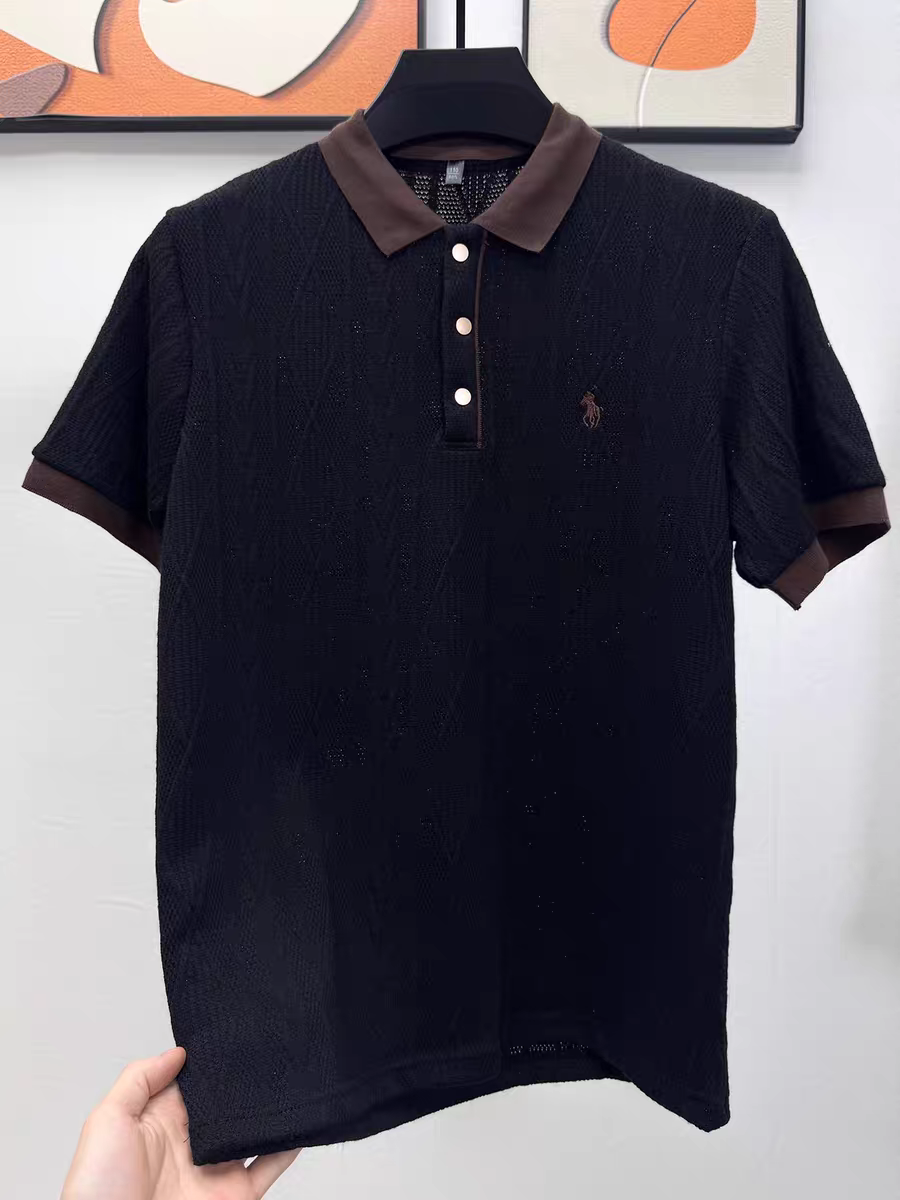 Ashen Crest Knit Polo